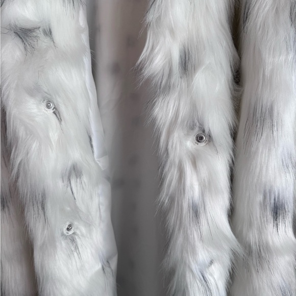 Snow Leopard Faux Fur Long Coat Plush Winter Glam Jacket Women’s 4XL Plus - Picture 8 of 11